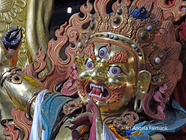 wild-looking god in temple