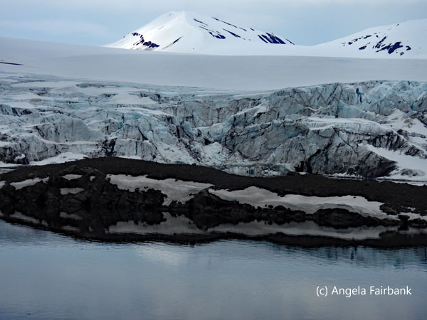 glacier edge and reflection