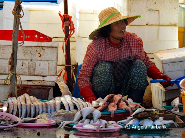 female fish vendor