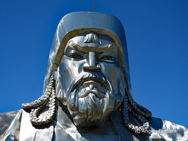 chinggis kaahn statue close up 1