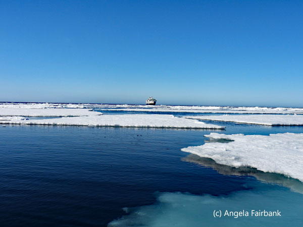 fram on the horizon from ice edge