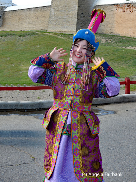 woman in costume posing