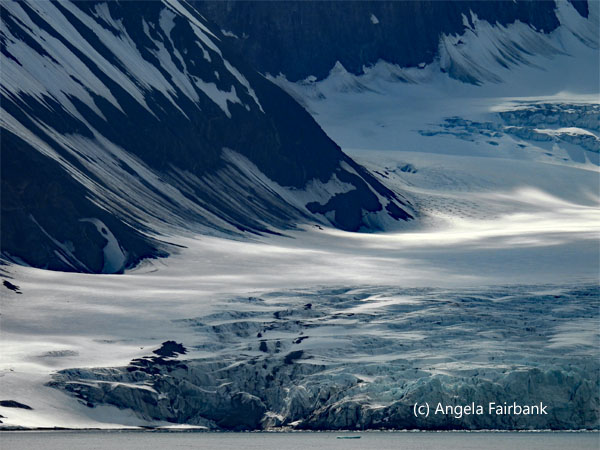 snow on glacier