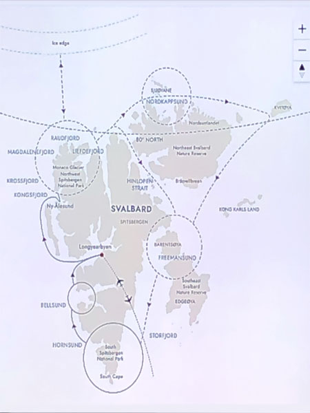 svalbard map itinerary