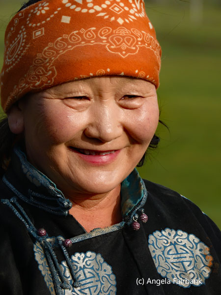 hostess smiling