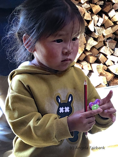 boy at yak farm