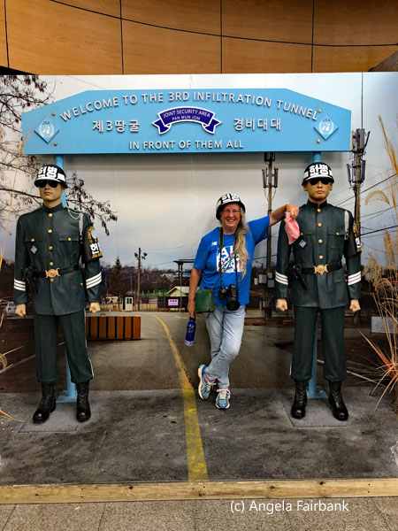 me and two South Korea MP statues