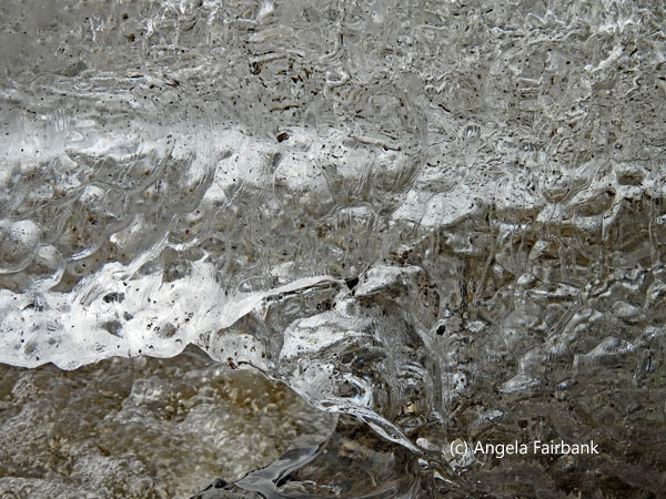 close up of sea ice