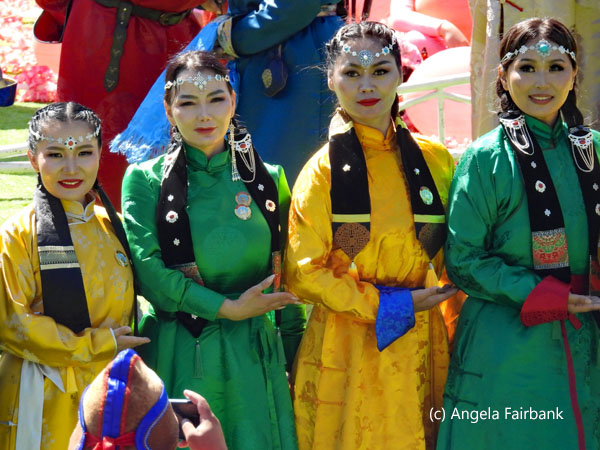 girls in yellow and green