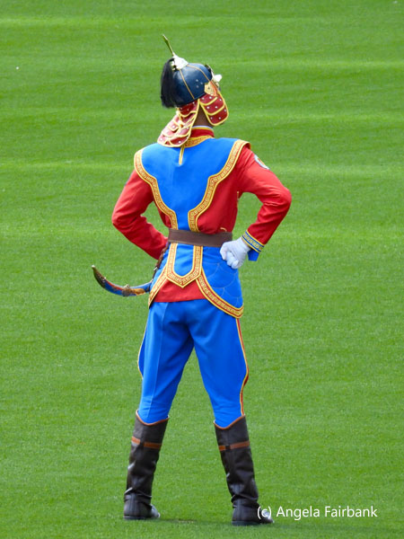 soldier with hands on waist
