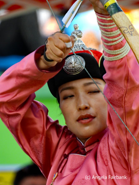female archer in pink 2