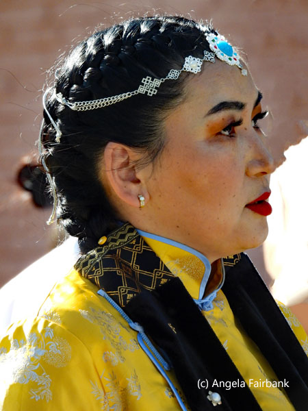 woman in yellow dress