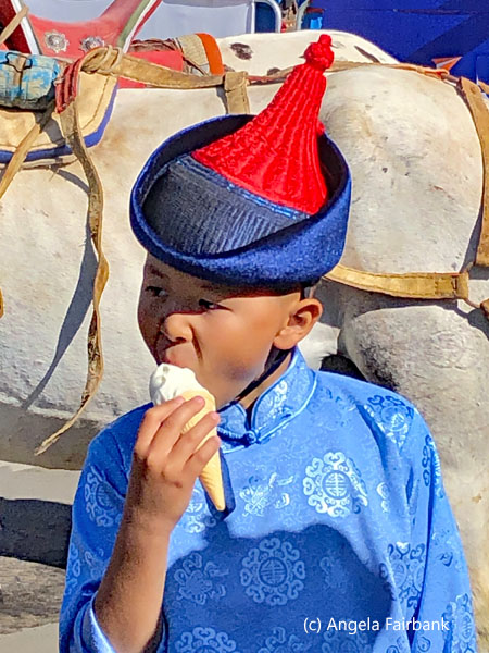 boy eating ice cream