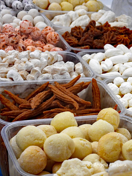 various delecacies at green market