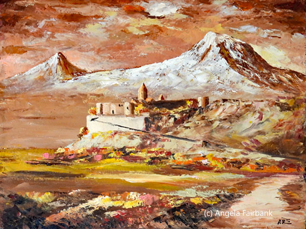painting of Khor Virap Monastery