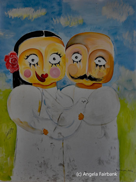 painting of couple