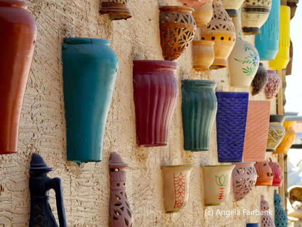 wall with pots