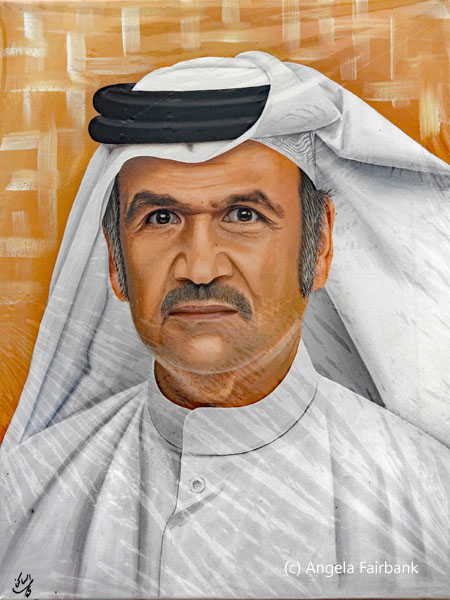 painting of bahraini man