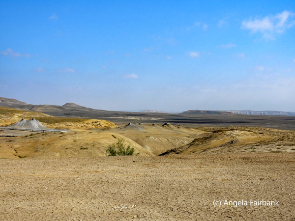 mud volcano from the road