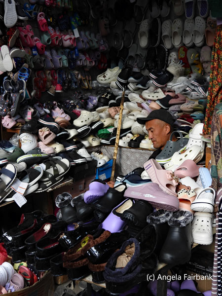shoe vendor and wares