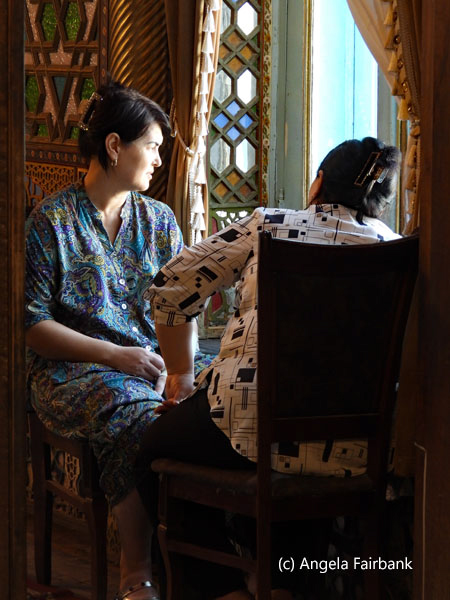 museum staff at window of summer palace