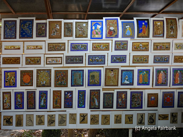 paintings in gardens of summer palace of Emir Said Mir Mohammed Alim Khan
