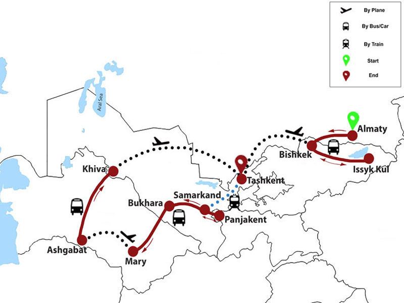 five stans tour map