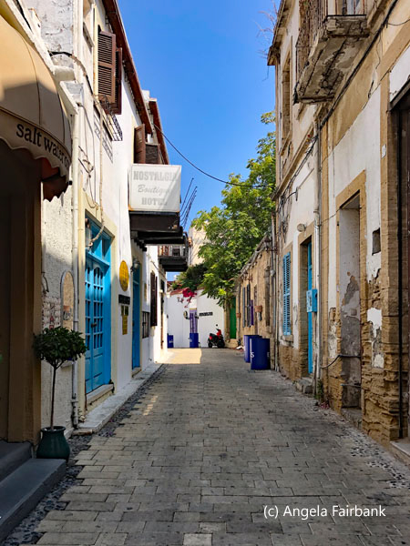 narrow pedestrian street in girne