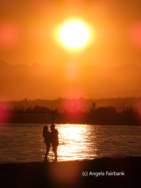 sunset with couple