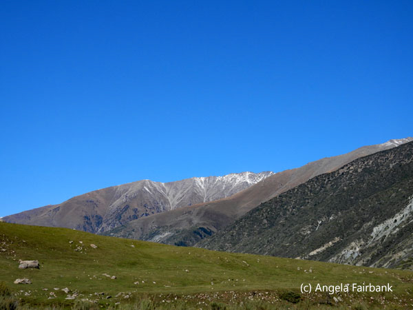 snow on mountain