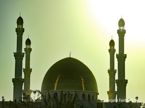 mosque and sun