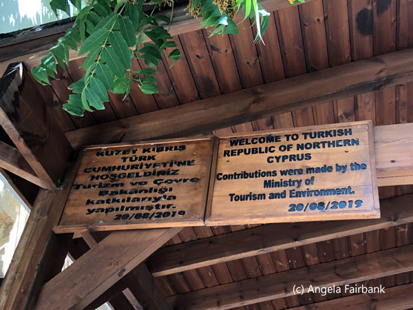 sign at entrance of turkish republic of northern cyprus