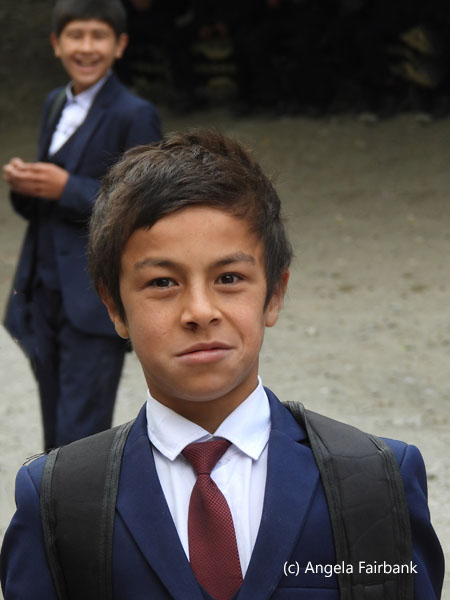 smirking school boy