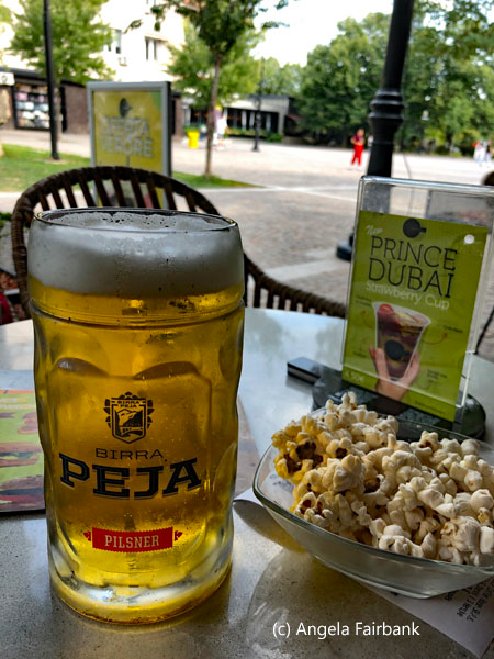 peja beer and popcorn