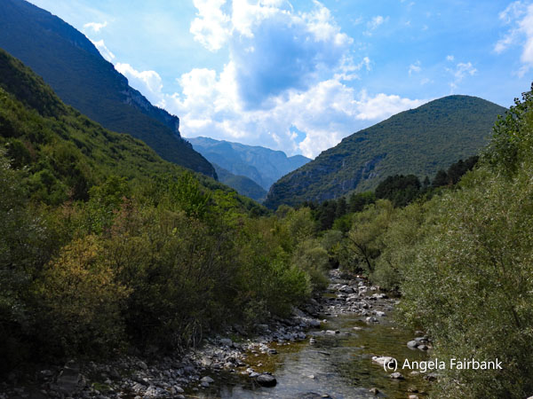 mountains and river