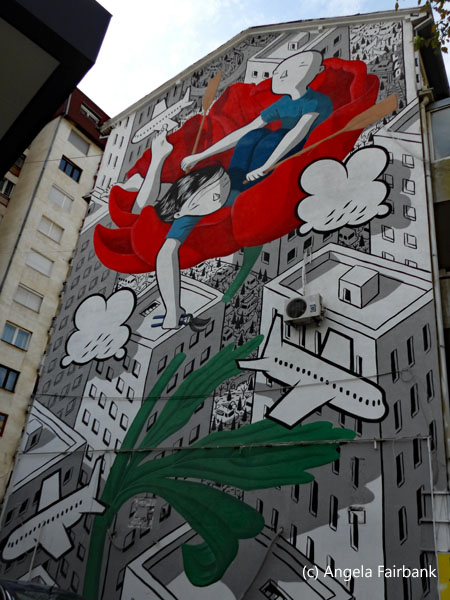 mural on side of house