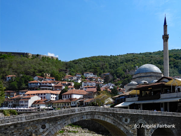 bridge and hillside