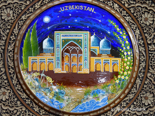 Uzbekistan painted plate