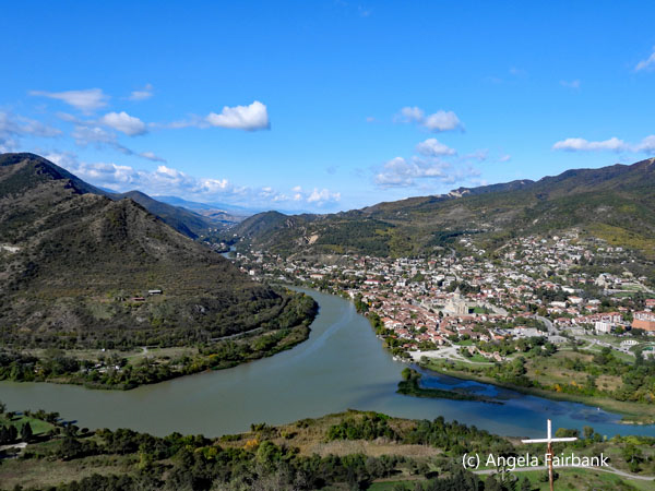 confluence of the two rivers Kura and Aragvia