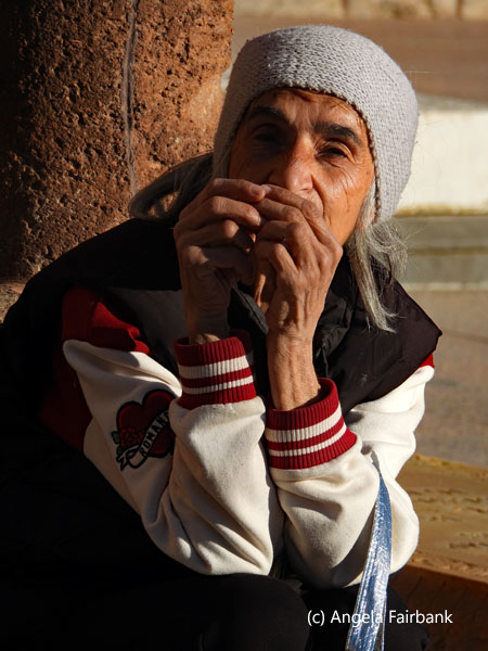woman outside Echmiadzin Cathedral