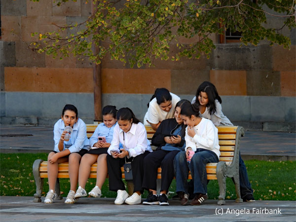 school children at Echmiadzin Cathedral