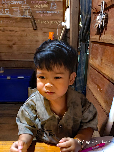 boy at lunch restaurant