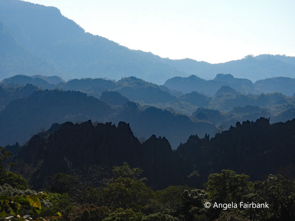 layers of limestone mountains