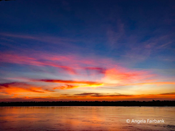 sunset on the Mekong