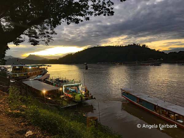 the Mekong at sunset