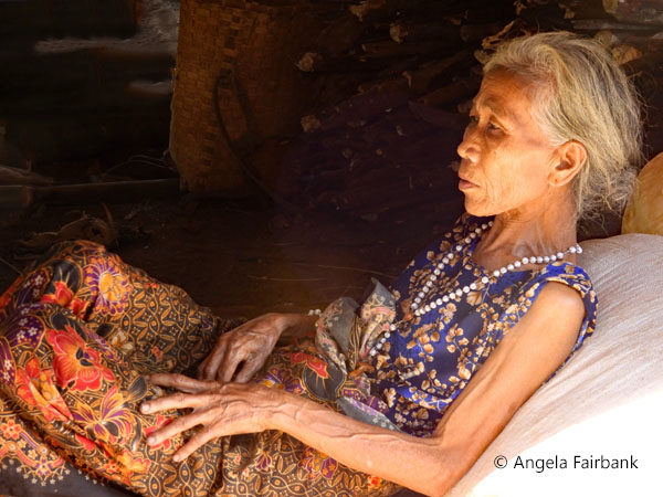 grandma lying down