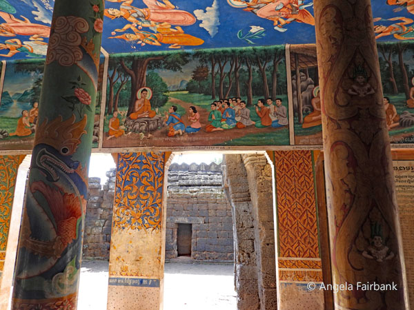 paintings inside main temple at Nokorbachey Wat 2