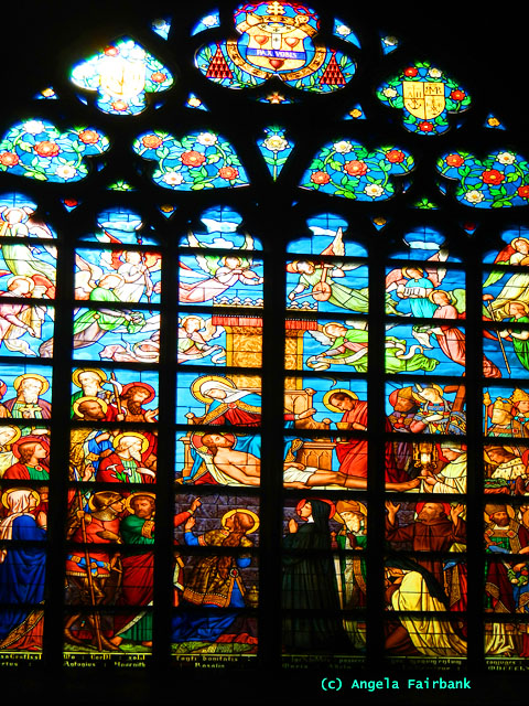 stainglass window in cathedral