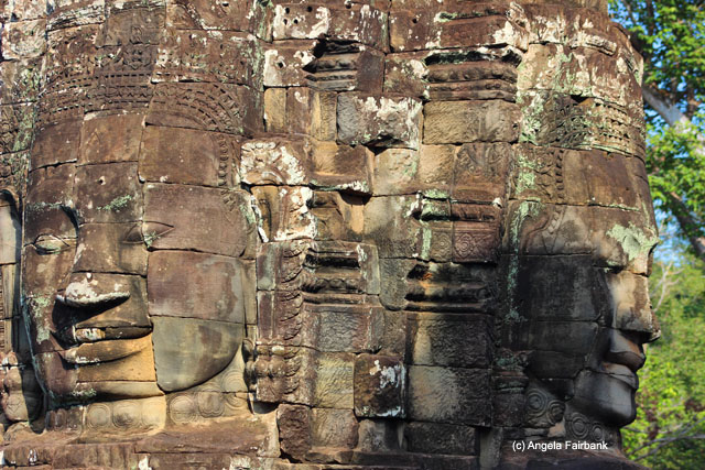 Buddha heads at Angkor Thom temple 1