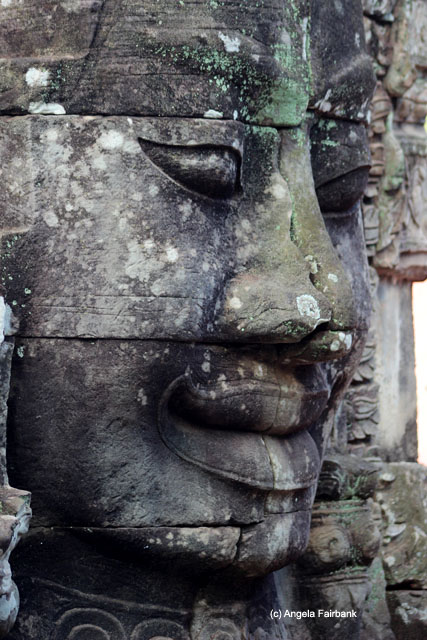 Buddha heads at Angkor Thom temple 3
